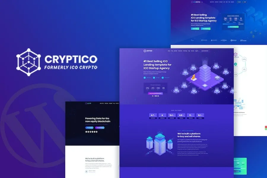 Cryptico ICO Crypto Landing & Cryptocurrency WordPress Theme