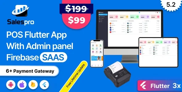 SalesPro Saas v5.2 Nulled Flutter POS Inventory Full App+Admin panel With Firebase