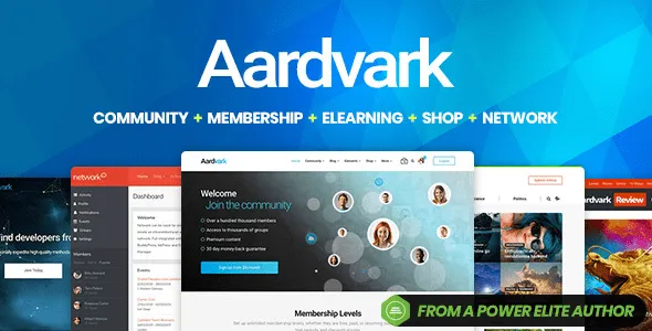 Aardvark BuddyPress, Membership & Community Theme