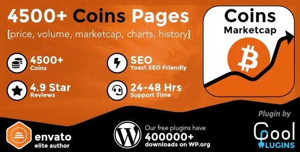 Coins MarketCap WordPress Cryptocurrency Plugin