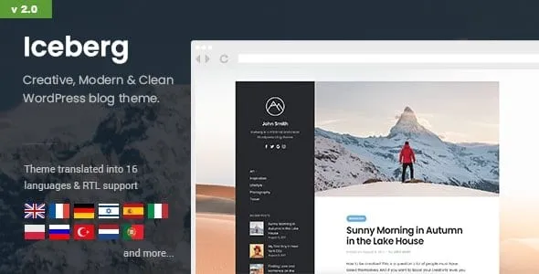 Iceberg Simple & Minimal Personal WordPress Blog Theme