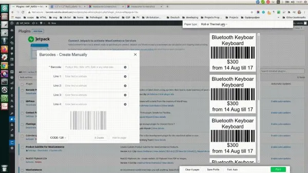 Barcode Printing for WooCommerce & Contact Form 7