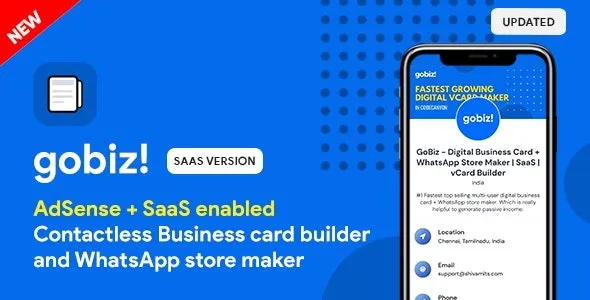 GoBiz Digital Business Card WhatsApp Store Maker SaaS Card Builder