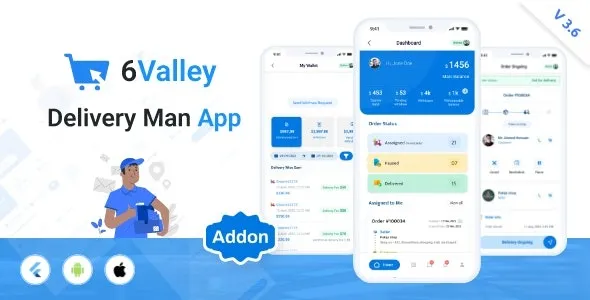 6Valley eCommerce v3.6.1 Delivery Man Mobile App