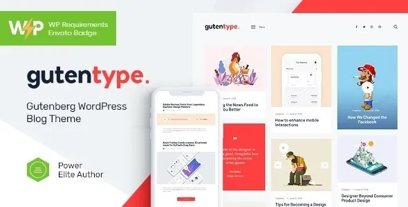 Gutentype v2.1.7 100% Gutenberg WordPress Theme for Modern Blog + RTL