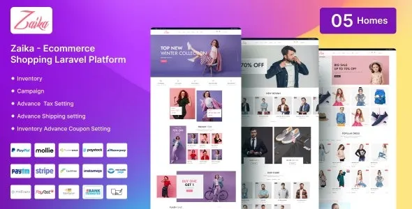 Zaika v2.1.0 Ecommerce Shopping Laravel Platform