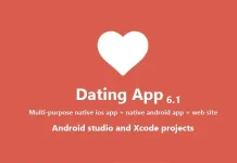 Dating App v6.8 web version, iOS and Android apps